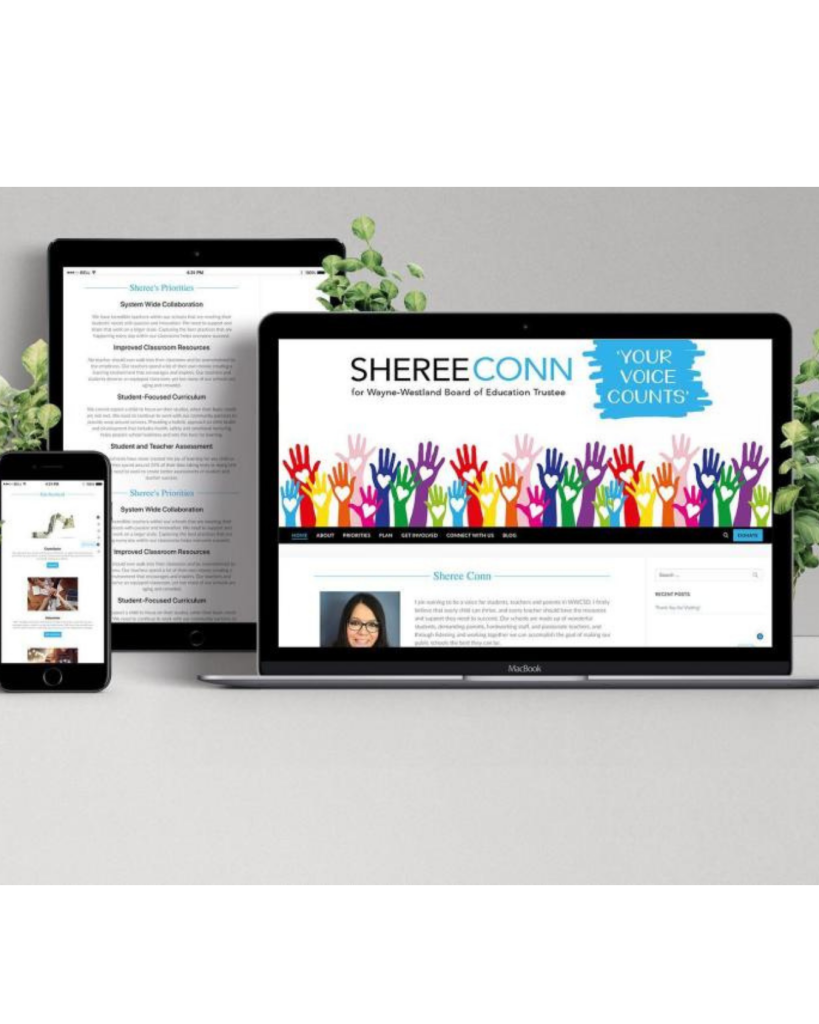 Website for a Westland School Board Candidate